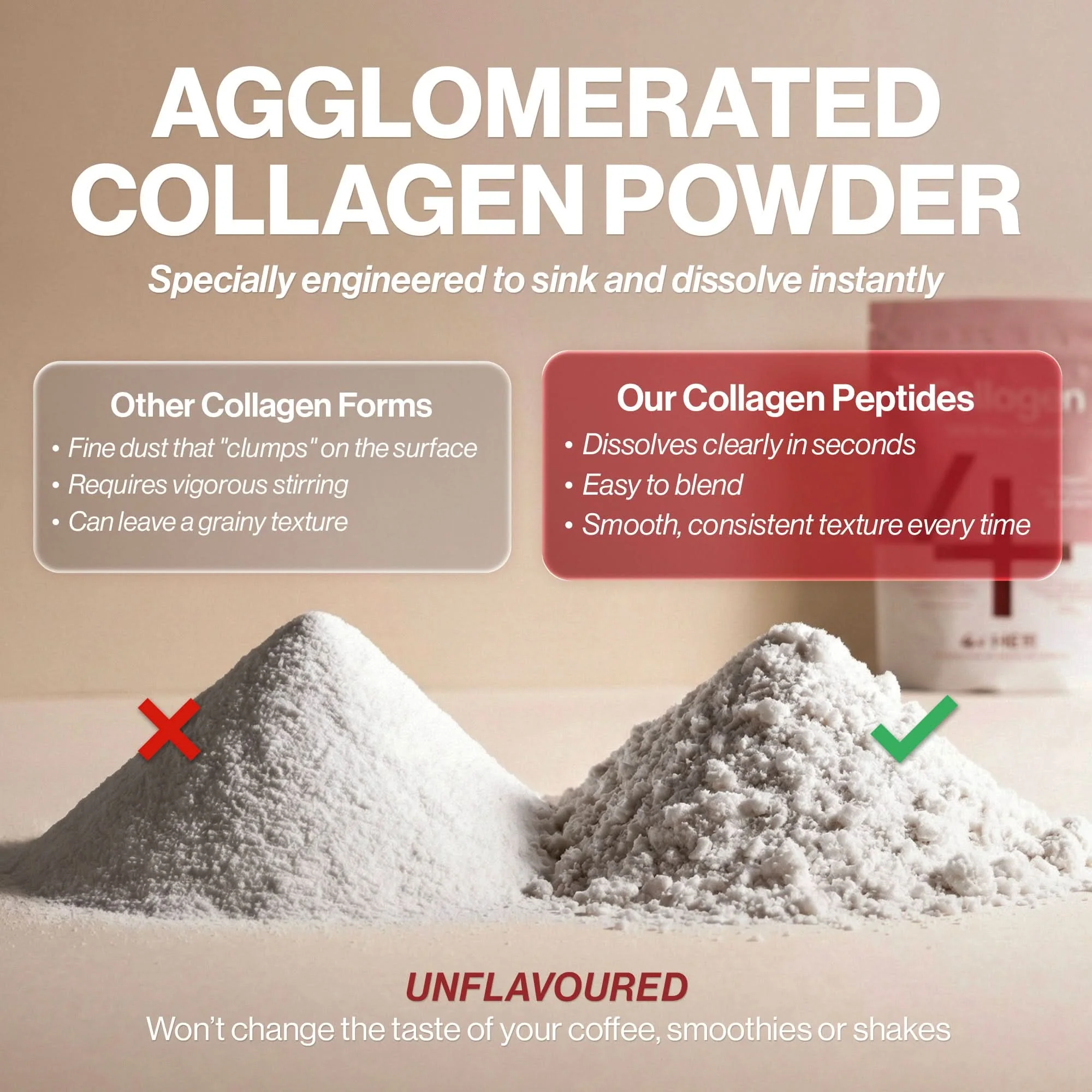 4 HER Collagen Pure 100% Pure Hydrolysed Bovine Collagen Peptides Powder 500g - Image 4