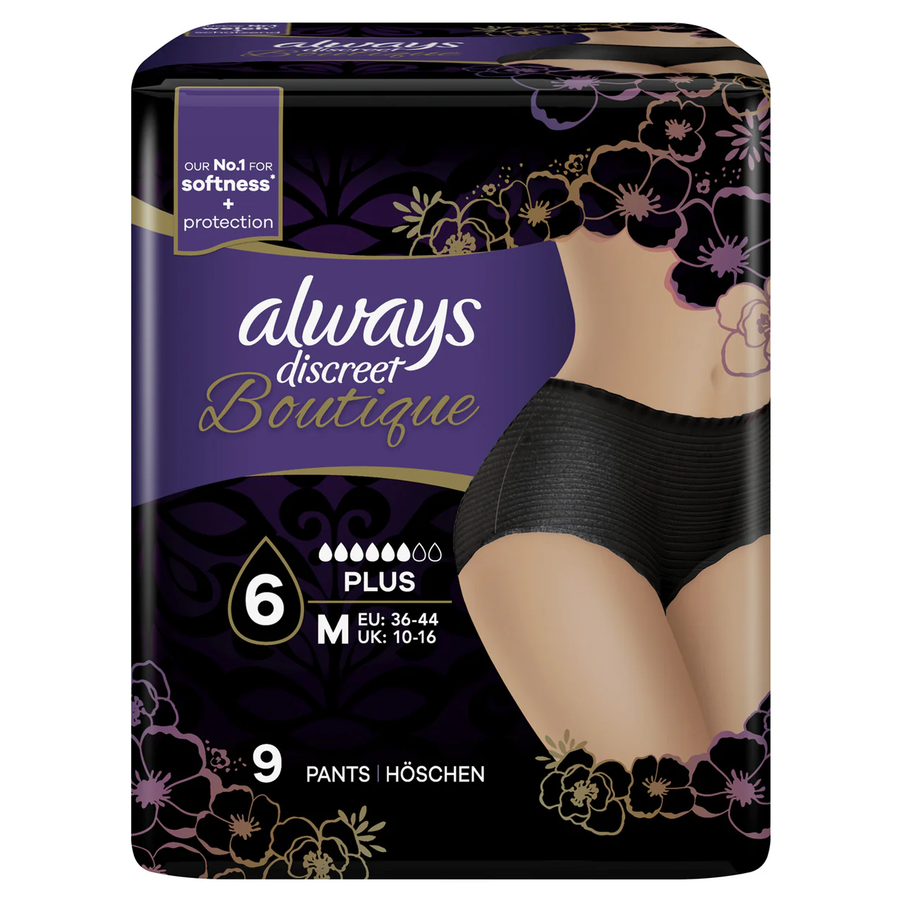 Always Discreet Plus Medium Black 9