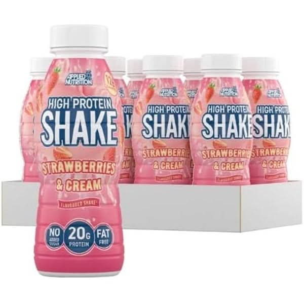 Applied Nutrition High Protein Shake Ready To Drink Strawberries & Cream 500ml x 8