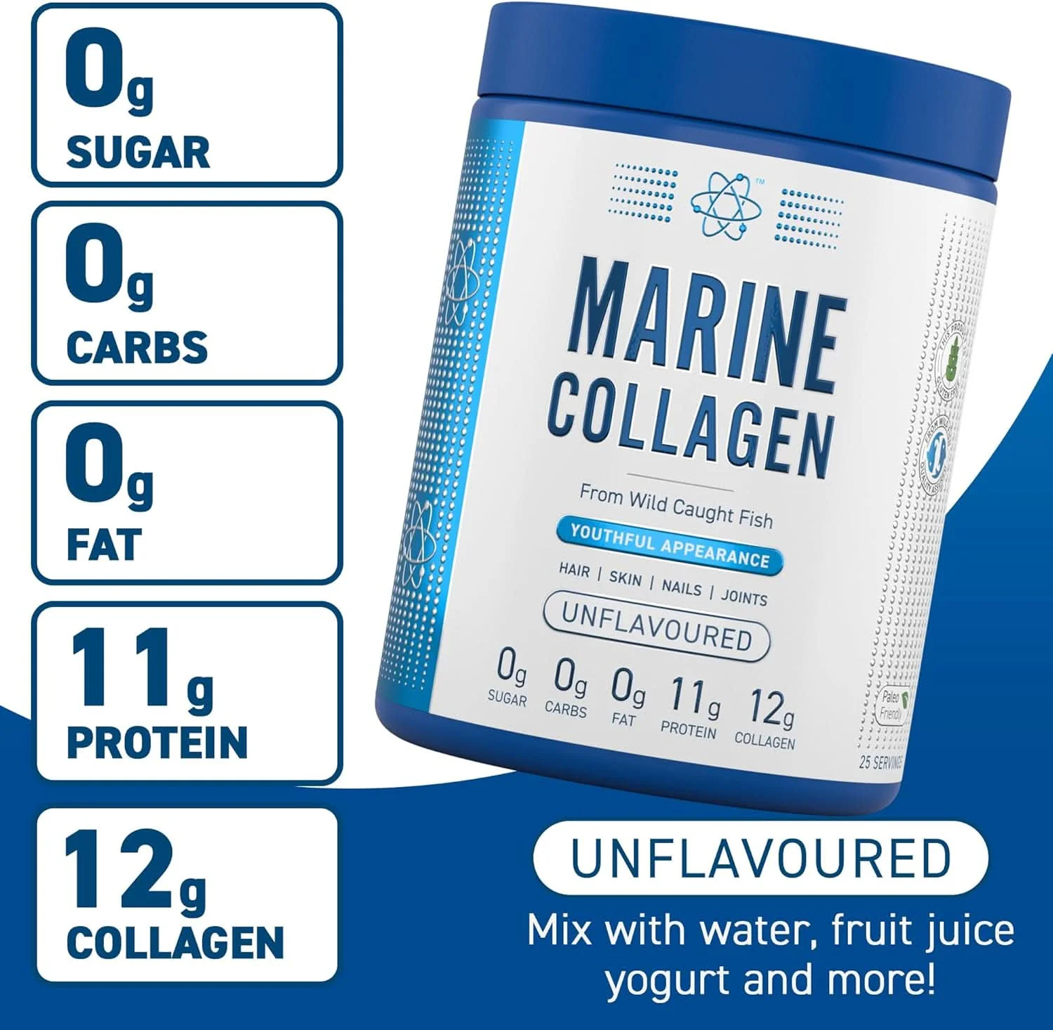 Applied Nutrition Marine Collagen Powder Unflavoured 300g - Image 4