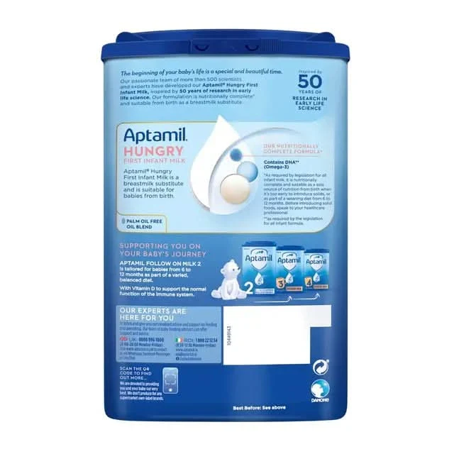 Aptamil Hungry First Infant Milk from Birth 800g - Image 2
