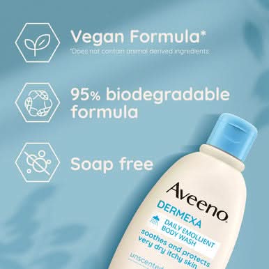 Aveeno Dermexa Daily Emollient Body Wash 300ml - Image 4