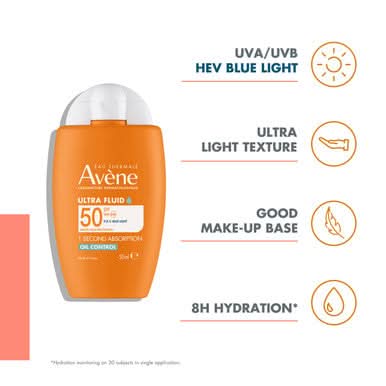 Avene Ultra Fluid Oil Control SPF50+ 50ml - Image 3
