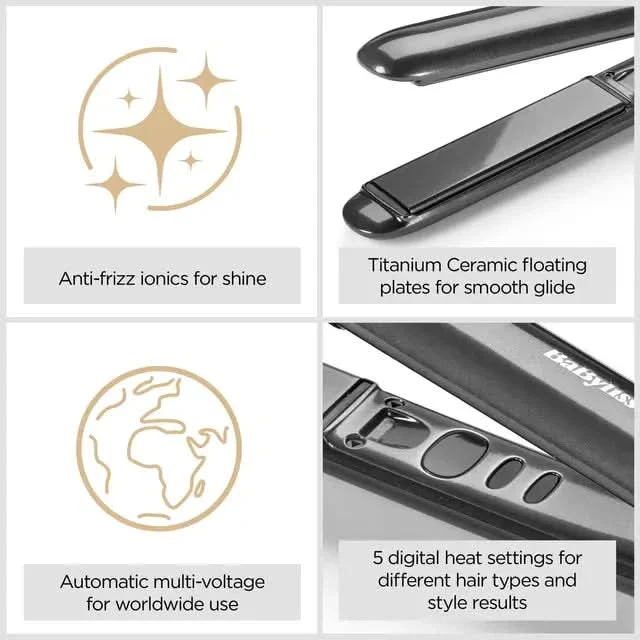 BaByliss Titanium Shine Hair Straightener - Image 3