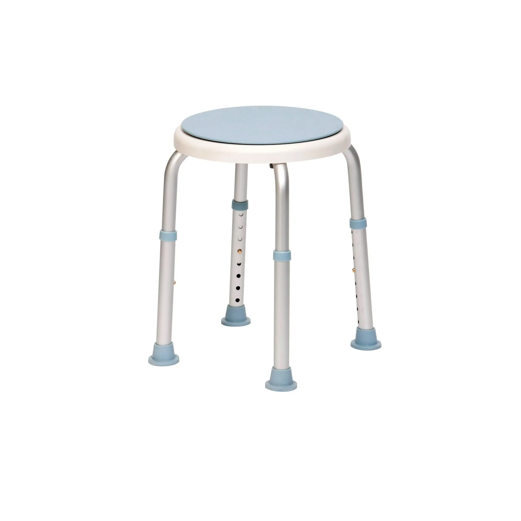 Bath Stool With Rotating Seat White