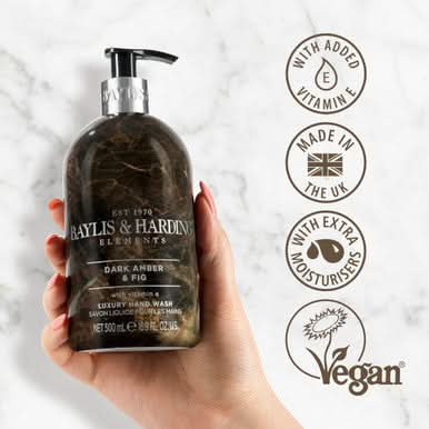 Baylis & Harding Elements Dark Amber & Fig Hand Wash 500ml - Image 3