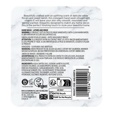 Baylis & Harding Elements White Tea & Neroli Hand Wash 500ml - Image 2
