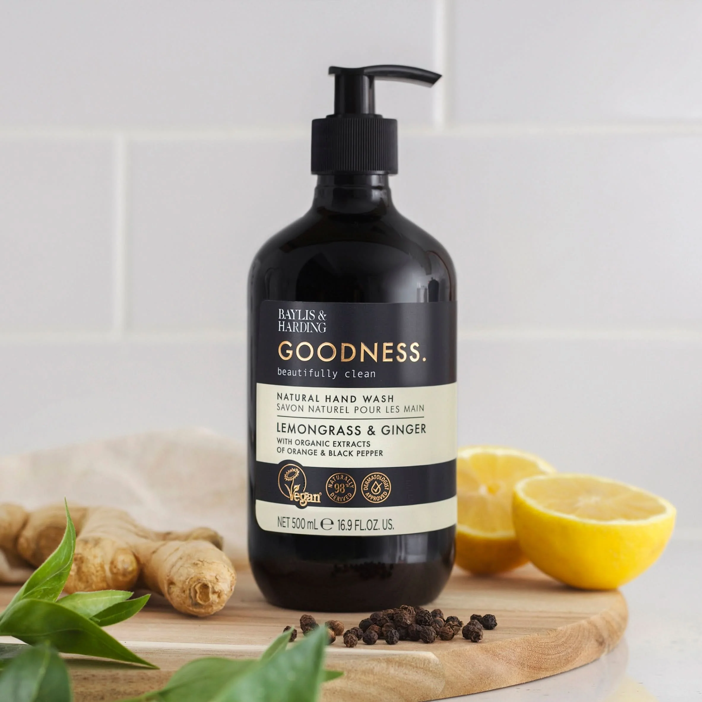 Baylis & Harding Goodness Lemongrass & Ginger Hand Wash 500ml - Image 3