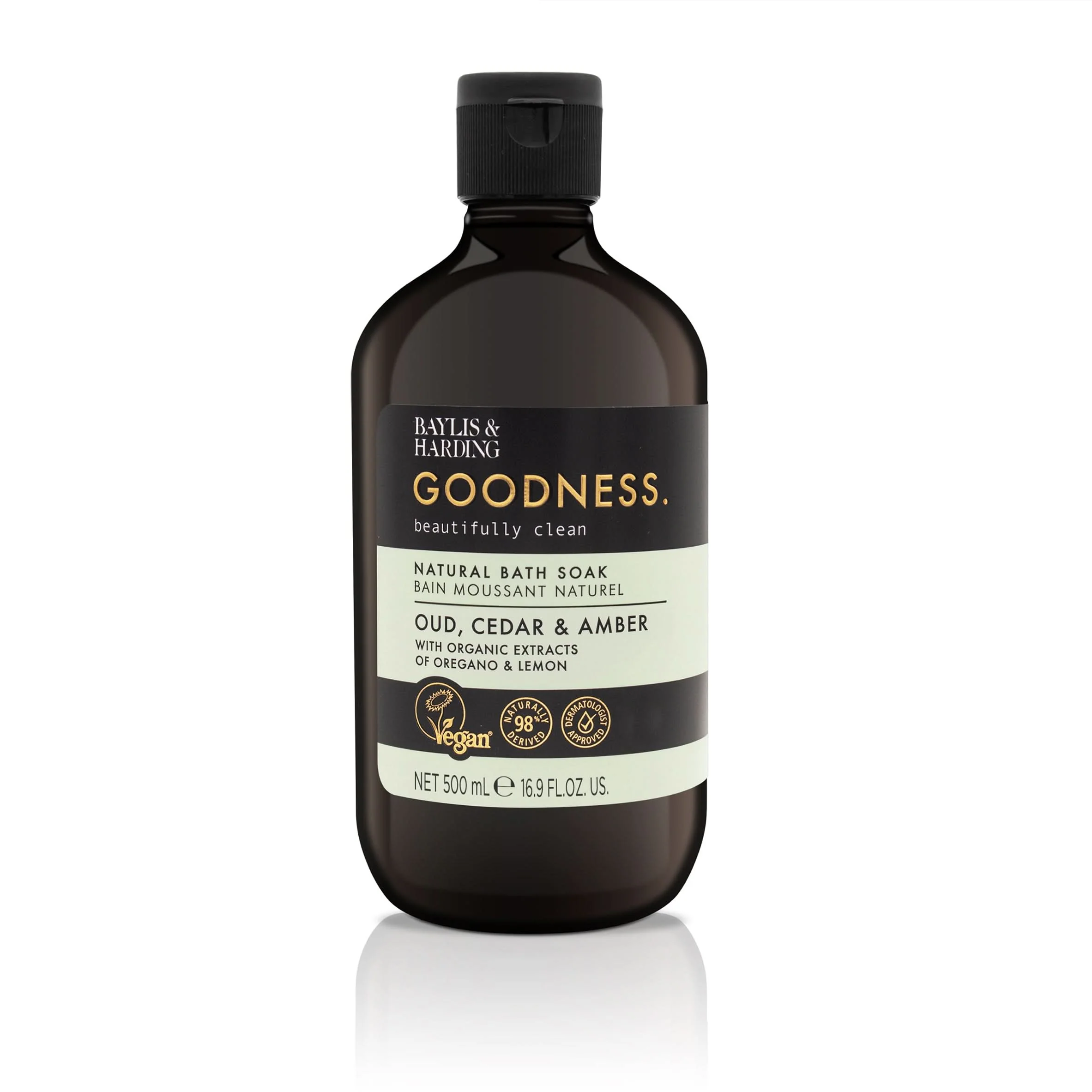 Baylis & Harding Goodness Oud, Cedar & Amber Bath Soak 500ml