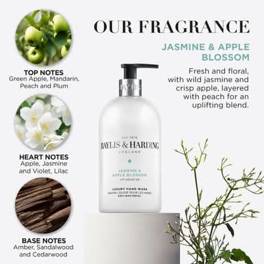 Baylis & Harding Jasmine & Apple Blossom Anti Bacterial Hand Wash 500ml - Image 3
