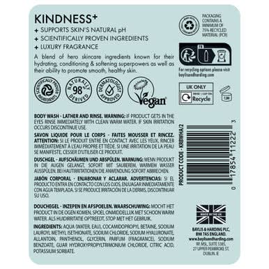 Baylis & Harding Kindness+ Hyaluronic Acid Moisture & Hydrate Body Wash 500ml - Image 5