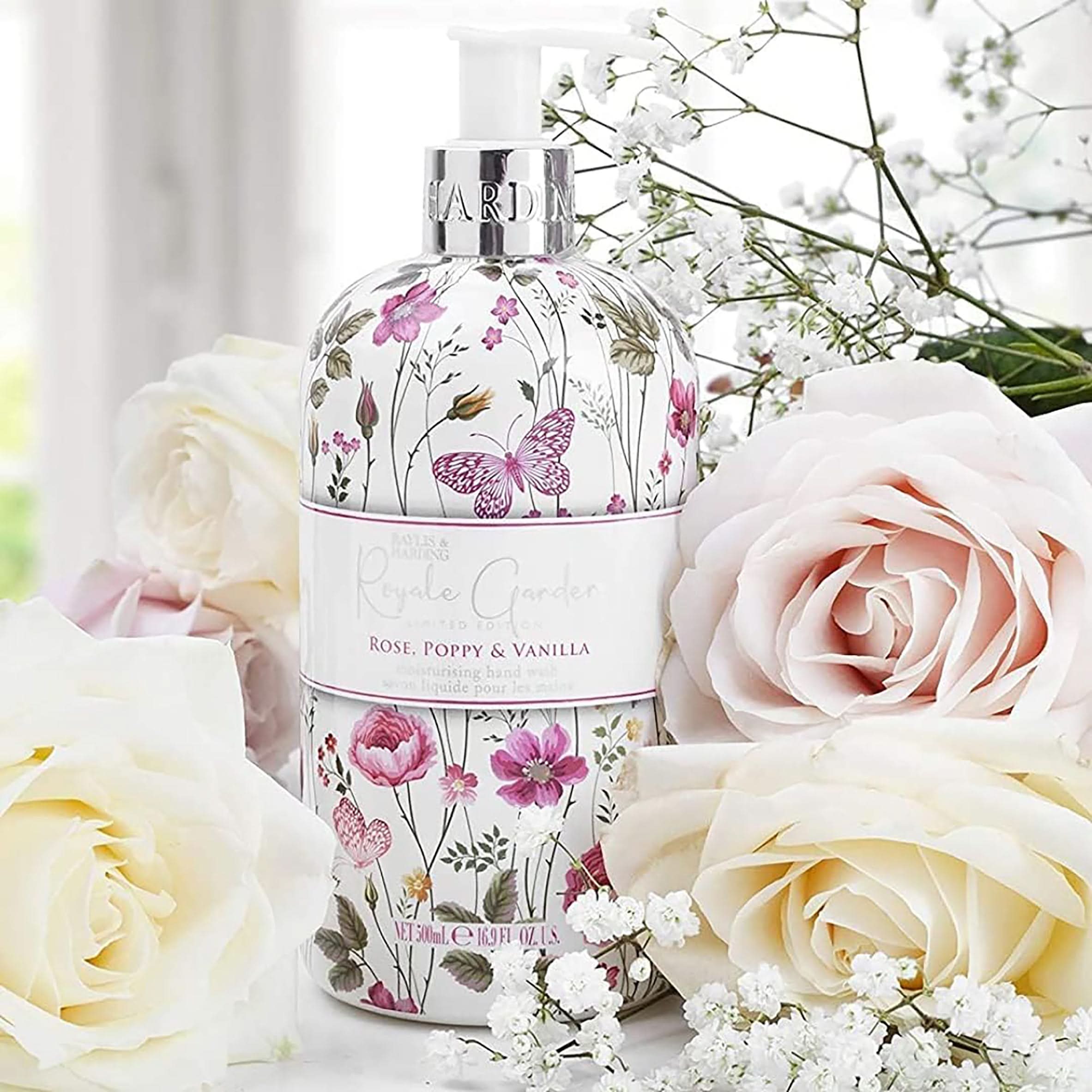 Baylis & Harding Royale Garden Rose, Poppy & Vanilla Hand Wash 500ml - Image 2