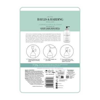 Baylis & Harding Signature Jasmine & Apple Blossom Anti-Bacterial Hand Wash 1 Litre Refill - Image 3