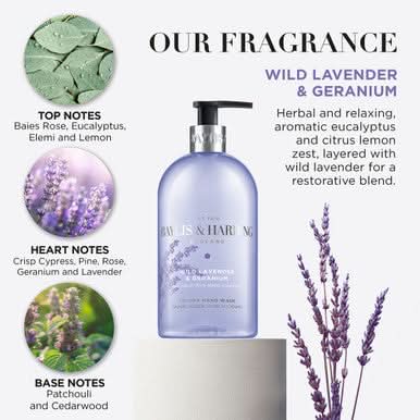 Baylis & Harding Wild Lavender & Geranium Hand Wash 500ml - Image 4