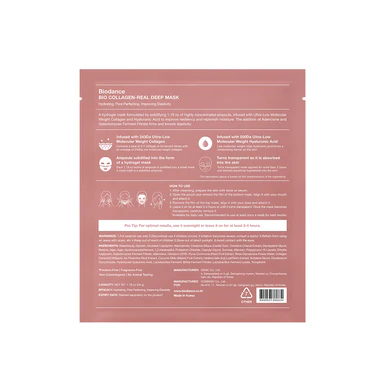 Biodance Bio Collagen-Real Deep Mask 4 Sheets x 1.19oz (34g) - Image 2