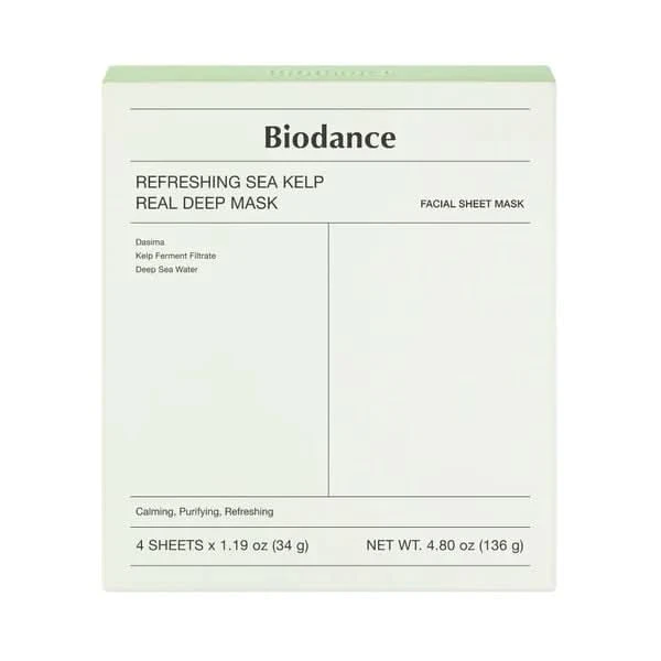 Biodance Refreshing Sea Kelp Real Deep Mask 4 Sheets x 1.19oz (34g)