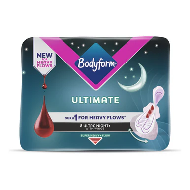 Bodyform Ultimate Ultra Night Sanitary Towels with Wings 8s