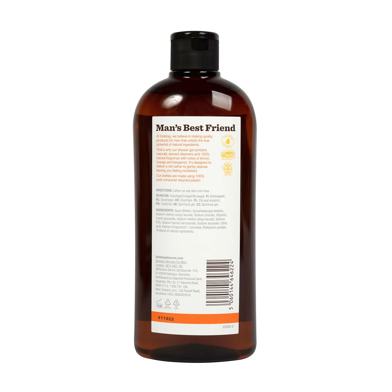 Bulldog Lemon & Bergamot Shower Gel 500ml - Image 2
