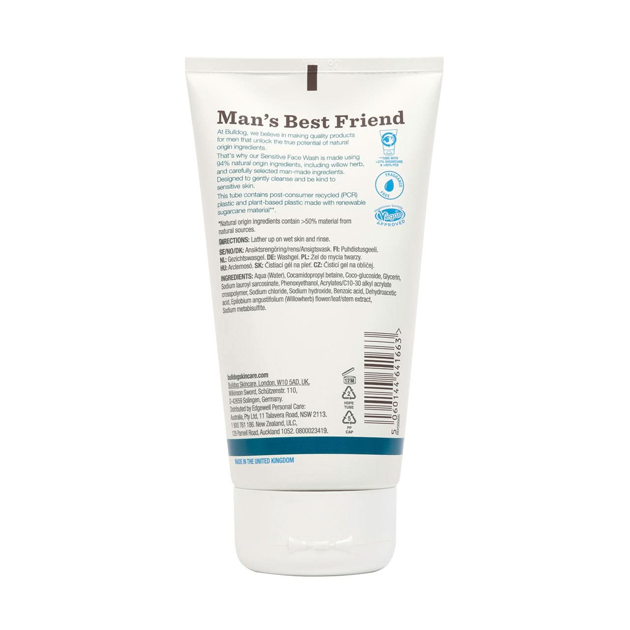 Bulldog Sensitive Face Wash 150ml - Image 2
