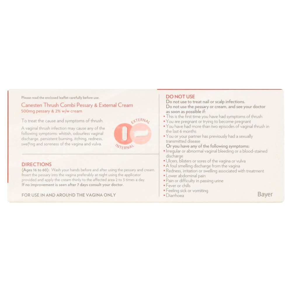 Canesten thrush combi pessary and external cream - Image 9