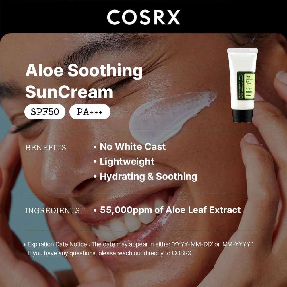 COSRX Aloe Soothing Sun Cream SPF50+ 50ml - Image 2