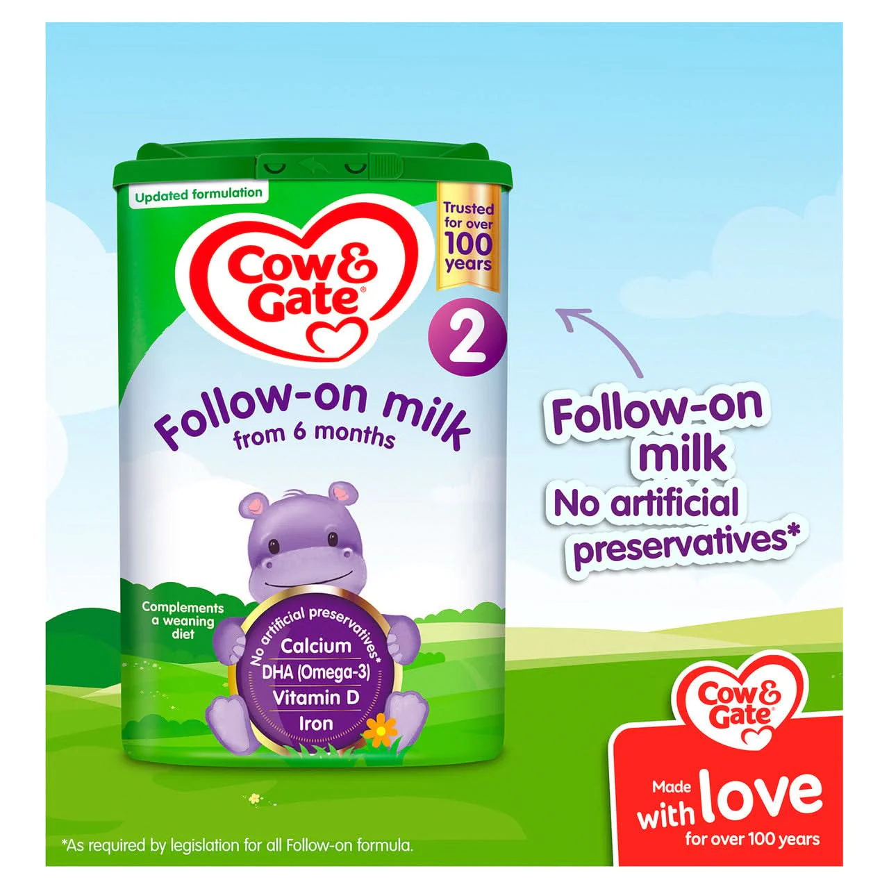 Cow & Gate 2 Follow On Baby Milk Formula Powder 6-12 Months 800g - Image 2
