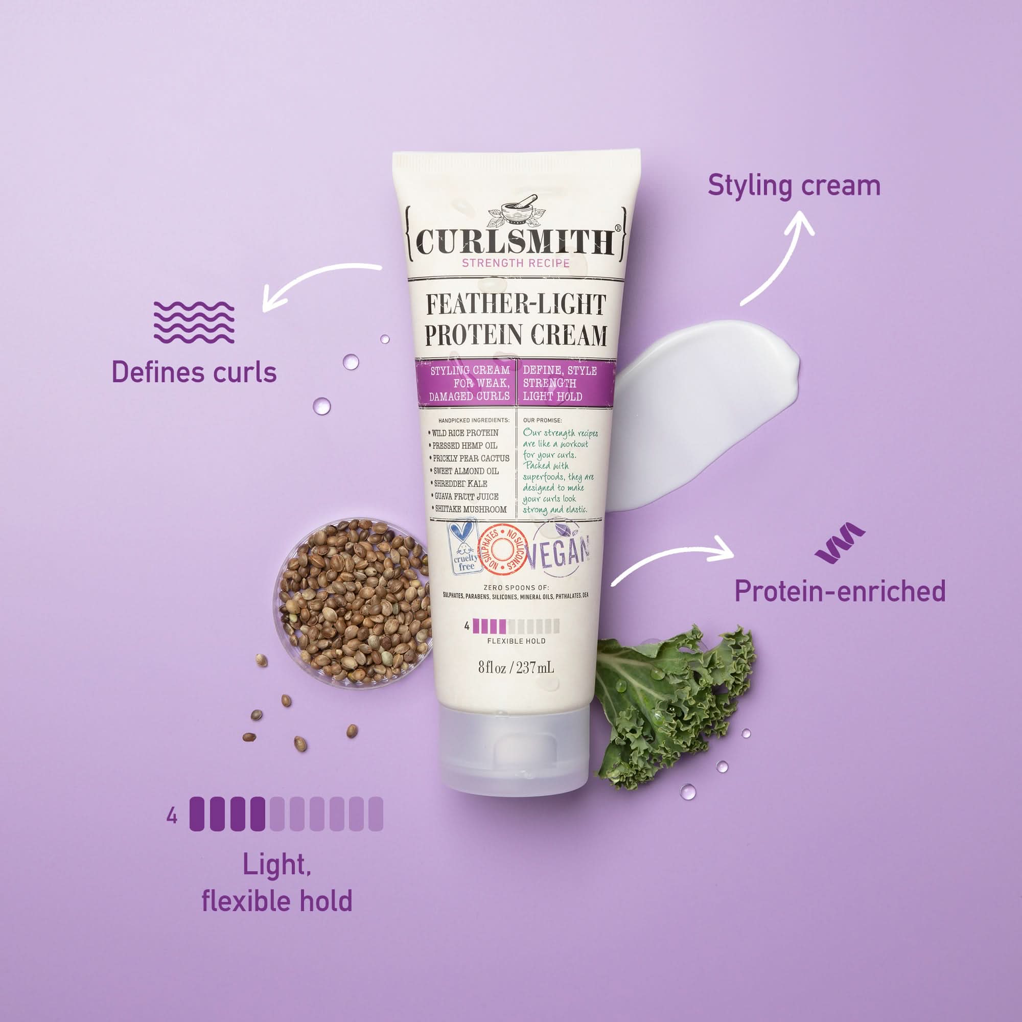Curlsmith Feather-Light Protein Cream 237ml - Image 2