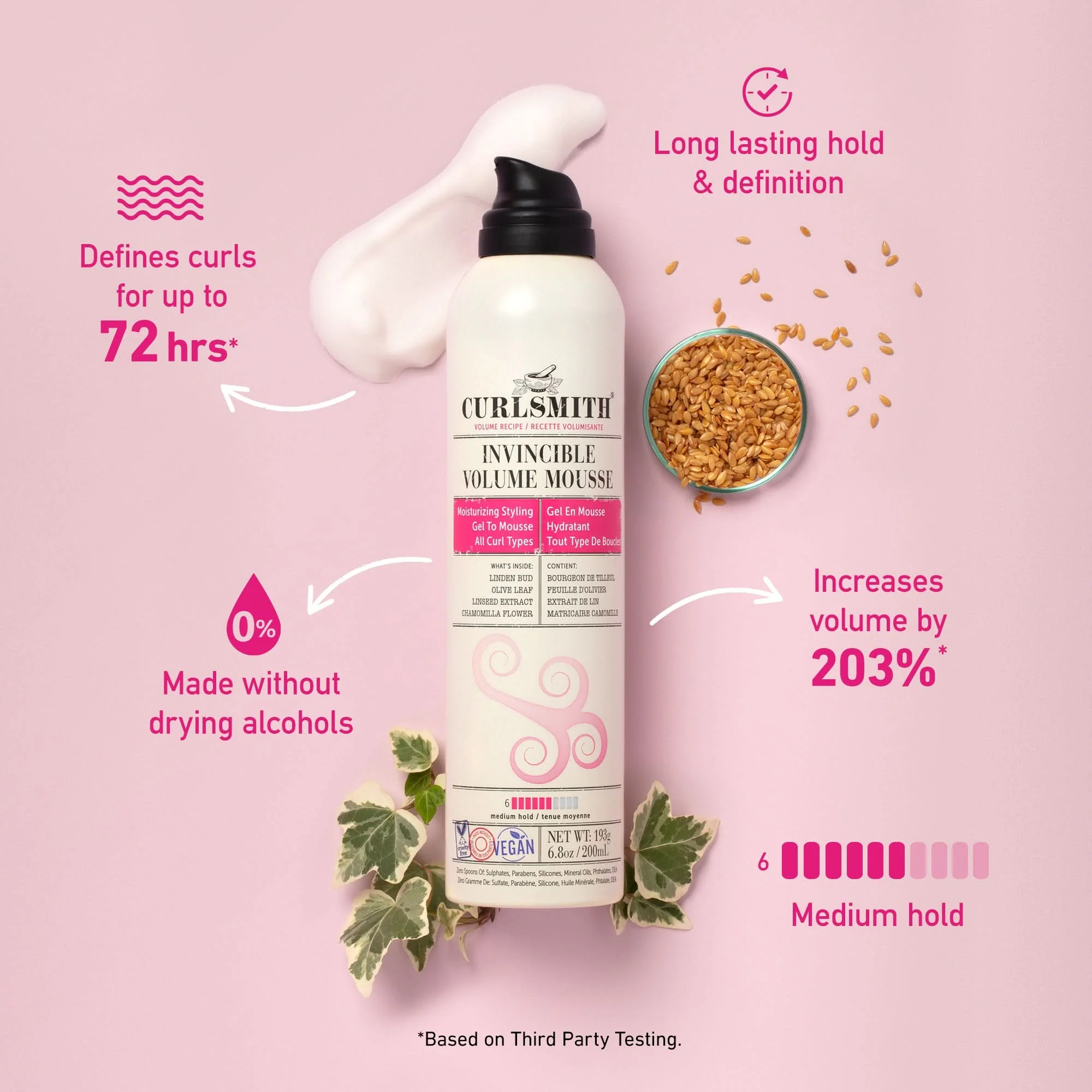 Curlsmith Invincible Volume Mousse 201ml - Image 2