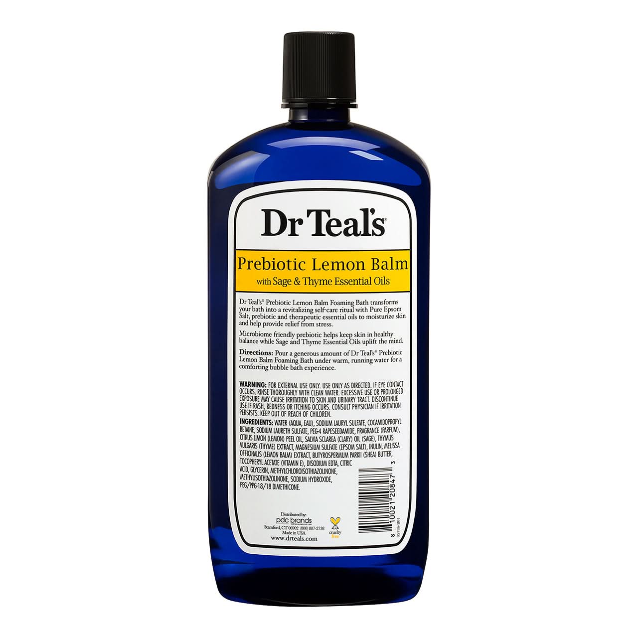 Dr Teal's Foaming Bath Prebiotic Lemon Balm 1L - Image 2