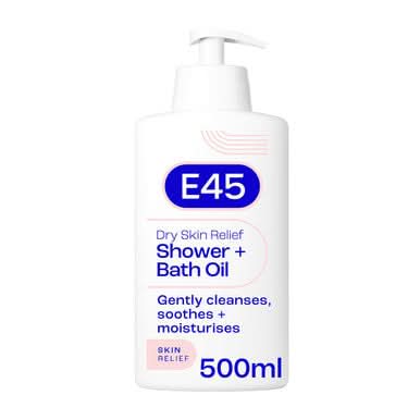 E45 Dry Skin Relief Shower and Bath Oil Wash 500ml