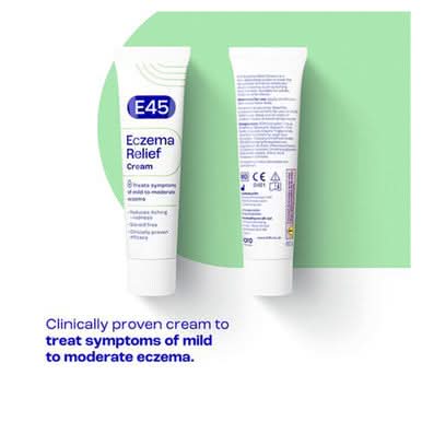 E45 Eczema Relief Emollient Cream to Soothe Dry Skin 60ml - Image 4