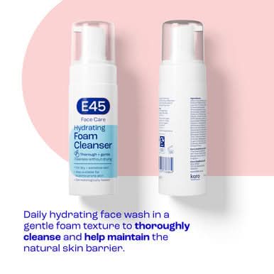 E45 Foaming Face Cleanser for Dry & Sensitive Skin 200ml - Image 2