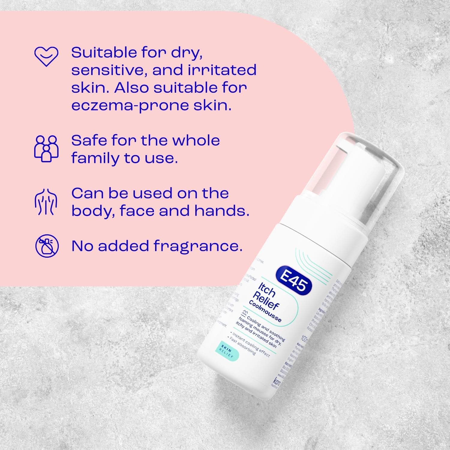 E45 Itch Relief Coolmousse 100ml - Image 5