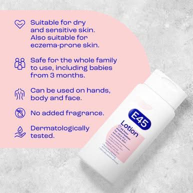 E45 Moisturising Lotion 200ml - Image 5