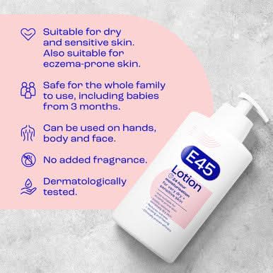 E45 Moisturising Lotion 500ml - Image 5