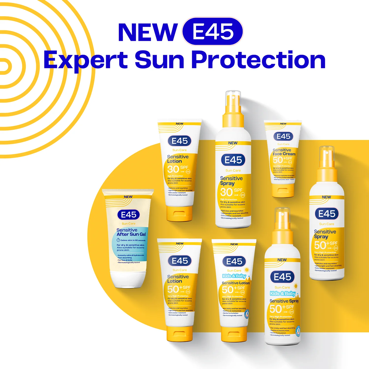 E45 Sun Care Kids & Baby Sensitive Lotion SPF50+ 180ml - Image 6