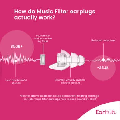 EarHub Music Filter Earplugs With Keychain Case - Image 4