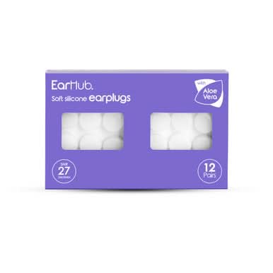 EarHub Sleepwell Premium Silicone Earplugs with Aloe Vera 12 Pairs