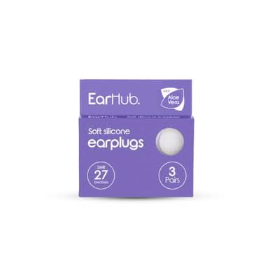 EarHub Sleepwell Premium Silicone Earplugs with Aloe Vera 3 Pairs