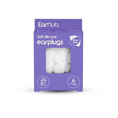 EarHub Sleepwell Premium Silicone Earplugs With Aloe Vera 6 Pairs