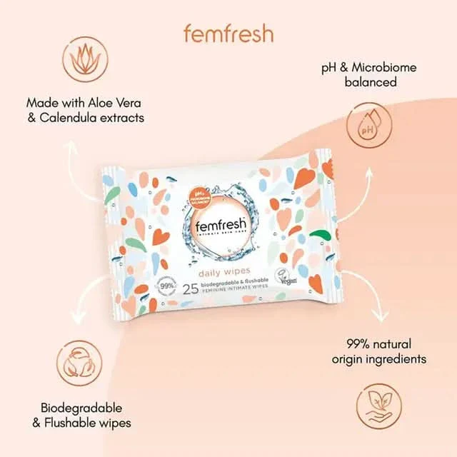 Femfresh Freshening & Soothing Cloths 25 Wipes - Image 2