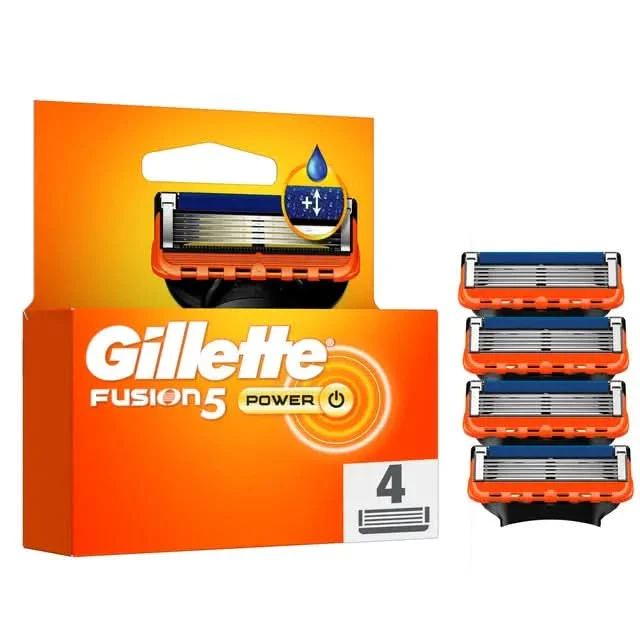 Gillette Fusion5 Power Razor Refills For Men 4 Pack