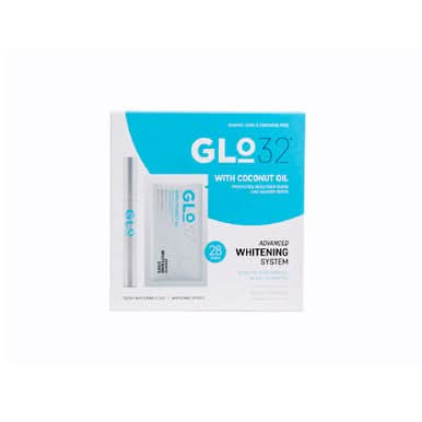 Glo32 Teeth Whitening System 28 Strips + 1 Pen