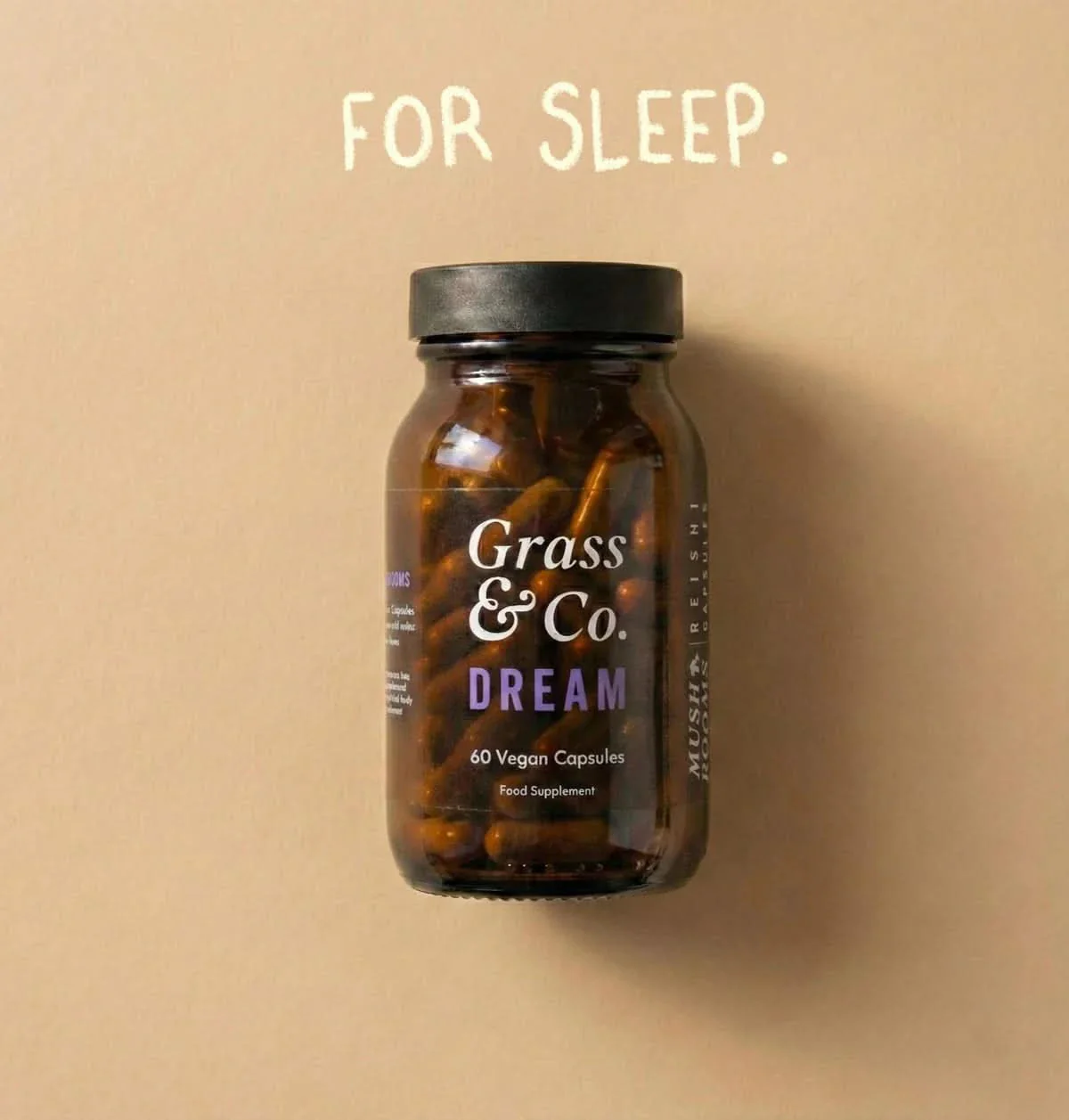 Grass & Co. DREAM Reishi Mushrooms with Magnesium + Sage 60 Vegan Capsules - Image 11