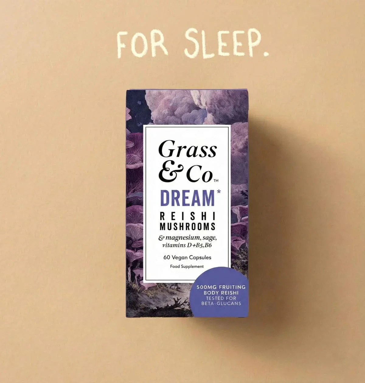Grass & Co. DREAM Reishi Mushrooms with Magnesium + Sage 60 Vegan Capsules - Image 13