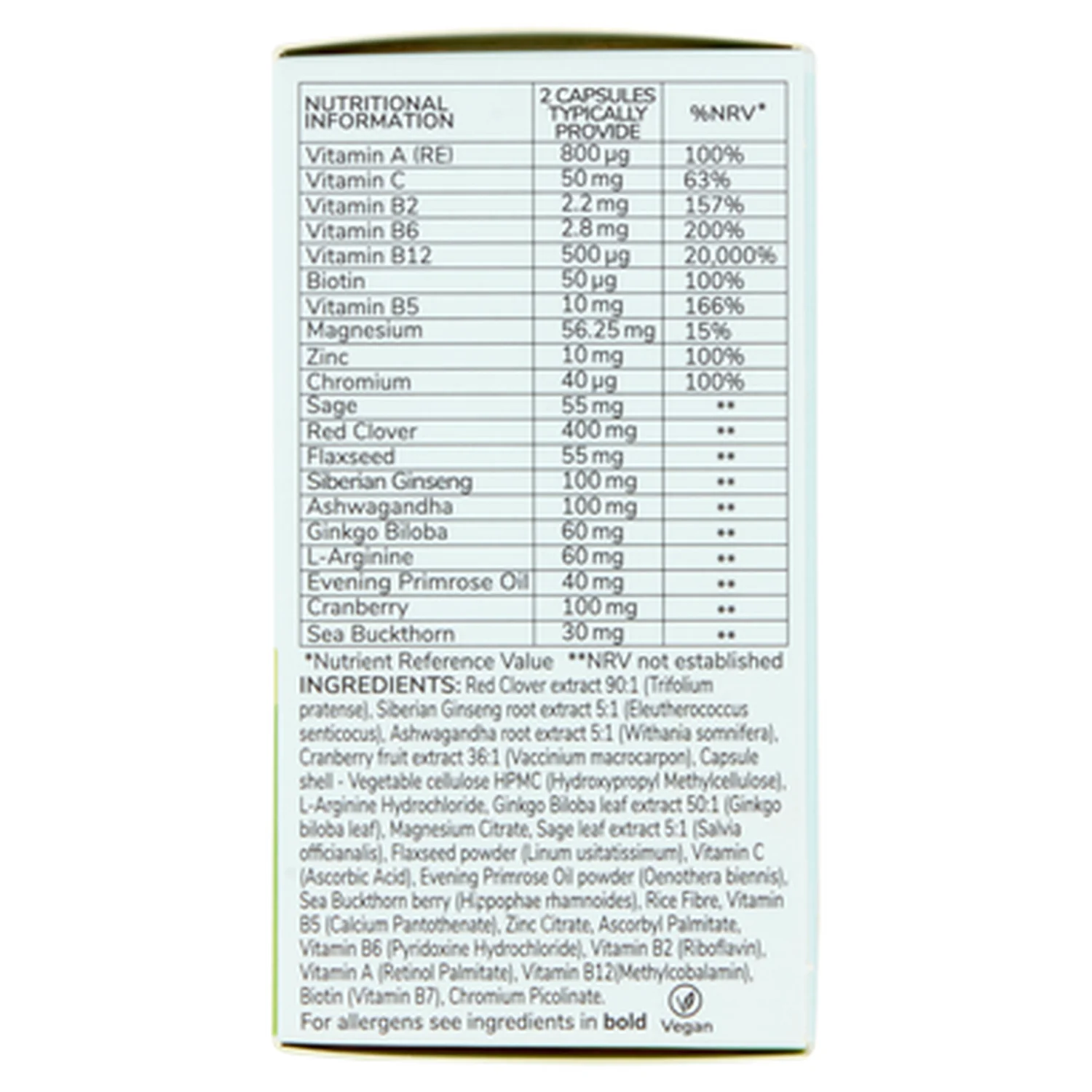 Health & Her Menopause Multi Nutrient Support 60 Capsules - Image 6