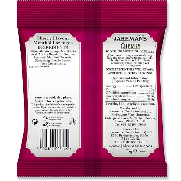 Jakemans Lozenges Cherry 73g - Image 2