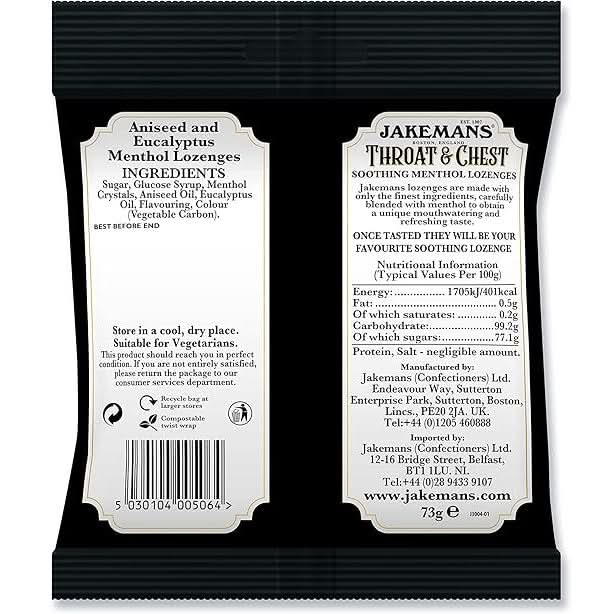 Jakemans Lozenges Throat & Chest 73g - Image 2