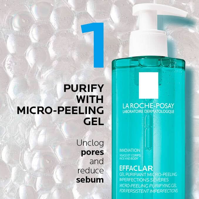La Roche Posay Effaclar Micro Peeling Purifying Gel Cleanser 400ml - Image 5