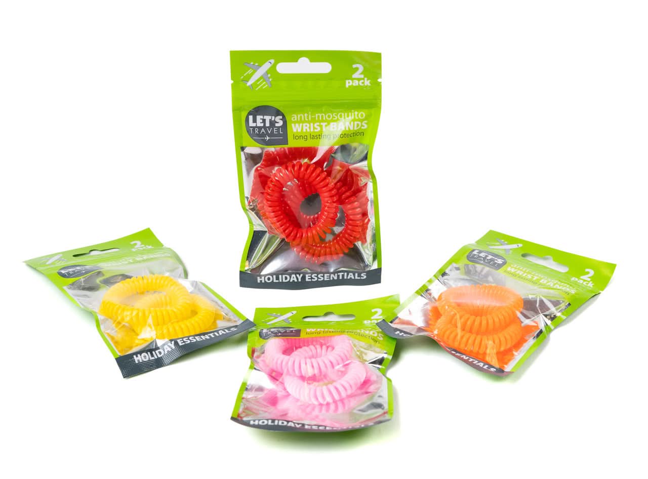 Let's Travel Anti Mosquito Wrist Bands 2 Pack